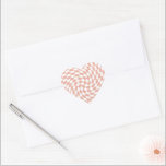 Roos Gold Wedding Collectie Chekered Hart Sticker<br><div class="desc">Moderne gouden rozen met een gouden kleur,  met een bridale trouwpartij. De Evergreen retro trendy warped controleert het ontwerp,  de gekwantificeerde papieren borden in prachtige elegante en kic roos goud en witte kleur.</div>