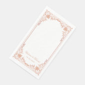 Roos Gold Wedding Elegant Antiek Script Servet (Hoek)