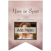 Roos Gold Wedding Elegant Moderne Aangepaste Foto Vlaggetjes (Eerste vlag)