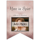 Roos Gold Wedding Elegant Moderne Aangepaste Foto Vlaggetjes (Derde vlag)