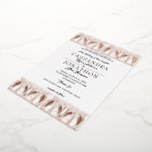 Roos Gold Wedding Event Folie Uitnodiging (Gedraaid)