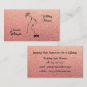 Roos Gold Wedding Event Planner Visitekaartje (Voorkant / Achterkant)