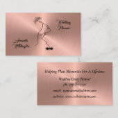 Roos Gold Wedding Event Planner Visitekaartje (Voorkant / Achterkant)