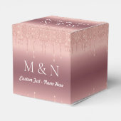 Roos Gold Wedding Gift Box Aangepaste naam en lett Bedankdoosjes (Achterkant)