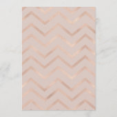 Roos Gold Wedding Menu Chevron Kaarten (Achterkant)