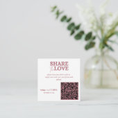 Roos Gold Wedding Photo Sharing met QR-code Informatiekaartje (Staand voorkant)