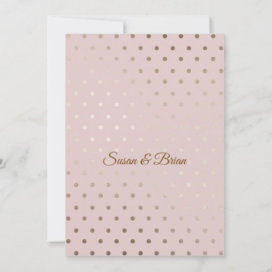 Roos Gold Wedding Uitnodiging (Achterkant)