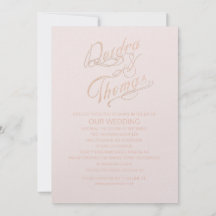 Roos Gold Wedding-uitnodigingen