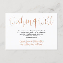 Roos Gold Wedding Wishing Good Informatiekaartje