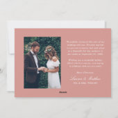 Roos Gold Weduwfoto met kerstfeest Elegant Feestdagenkaart (Achterkant)