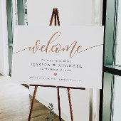 Roos Gold Welkom bruiloft Poster
