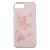 Roos Gold Wereldkaart Case-Mate iPhone Case (Achterkant)