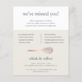 Roos Gold Whisk Bakery Business ReOpening Flyer (Voorkant)