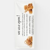 Roos Gold Whisk Bakery Business ReOpening Spandoek (Verticaal)