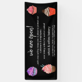 Roos Gold Whisk Bakery Business ReOpening Spandoek (Verticaal)