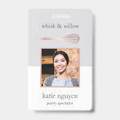Roos Gold Whisk Bakery/Caterer Employee Photo ID Badge (Voorzijde)