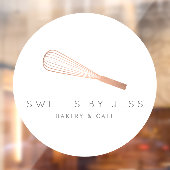 Roos Gold Whisk Bakery Raamsticker (Vel 2)