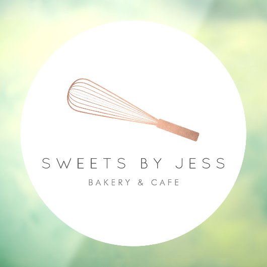 Roos Gold Whisk Bakery Raamsticker (Vel 3)