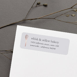 Roos Gold Whisk Bakery Return-adres Etiket