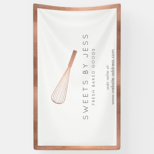 Roos Gold Whisk Bakery Spandoek (Verticaal)