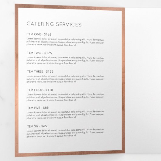 Roos Gold Whisk Bakkerij Catering Menu Brochure (Binnenzijde eerst)