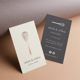 Roos Gold Whisk | Bakkerij | Chef | Zitplaats Visitekaartje