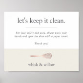 Roos Gold Whisk-bakkerij voor winkelgebruik Poster (Voorkant)