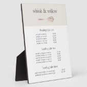 Roos Gold Whisk | Bakkermenu of Prijslijst Fotoplaat (Zijkant)