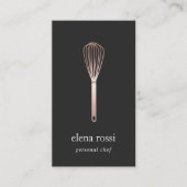 Roos Gold Whisk | Chef Catering Bakery Visitekaartje (Voorkant)