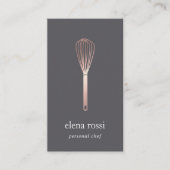 Roos Gold Whisk | Chef Catering Bakery Visitekaartje (Voorkant)
