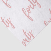 Roos Gold White 40-jarige feestdag Glitter "40" Tissuepapier (Detail)