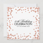 Roos Gold White 80th Birthday Glitter Confetti Kaart (Achterkant)
