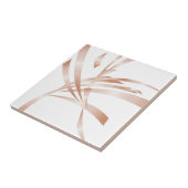 Roos Gold White - Abstracte kunst Tegeltje (Zijkant)