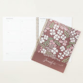 Roos Gold White Blush Pink Roses Bloempatroon Planner (Display)