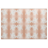 Roos Gold White Cherry Blossoms Pattern Fabric Stof (Fat Quarter)