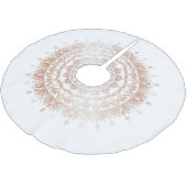 Roos Gold White Damask Mandala Kerstboom Rok (Gekanteld)