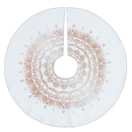 Roos Gold White Damask Mandala Kerstboom Rok