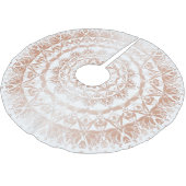 Roos Gold White Damask Mandala Kerstboom Rok (Gekanteld)