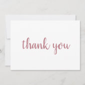 Roos Gold White — elegant, modern handschrift Bedankkaart (Voorkant)