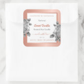 Roos Gold White en grijs Product Packaging Labels (Tas)