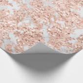 Roos Gold White Glitter Bride Marble Elegant Cadeaupapier (Hoek)