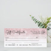 Roos Gold White Glitter Check Cadeaubon (Staand voorkant)