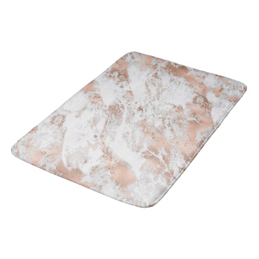  Roos Gold White Glitzy Marble     Badmat (Gekanteld)