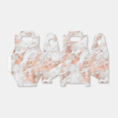  Roos Gold White Glitzy Marble Bedankdoosjes (Uitgevouwen)