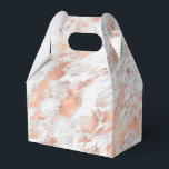 Roos Gold White Glitzy Marble Bedankdoosjes<br><div class="desc">Roos Gold White Glitzy Marble</div>