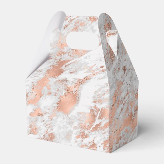  Roos Gold White Glitzy Marble Bedankdoosjes (Voorkant Zijde)