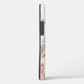  Roos Gold White Glitzy Marble Case-Mate iPhone Case (Achterkant / Rechts)