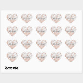  Roos Gold White Glitzy Marble Hart Sticker (Vel)