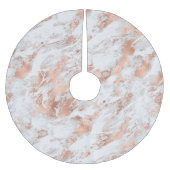  Roos Gold White Glitzy Marble Kerstboom Rok (Voorkant)