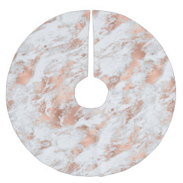  Roos Gold White Glitzy Marble Kerstboom Rok